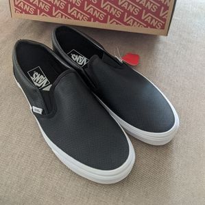 NWT Vans perforated leather slip on